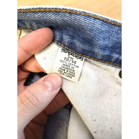 Vintage 90s NO EXCUSES Girl Gear Cuff Leg Jeans 13 - Picture 7 of 7